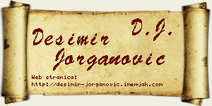 Desimir Jorganović vizit kartica